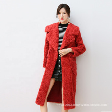 Fast shipping women winter jacket faux fur coat with collar coats